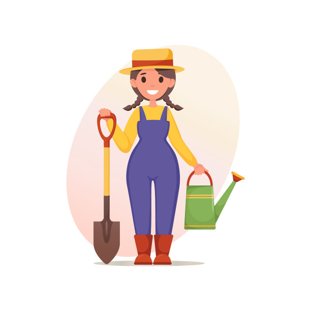 可爱的园丁的女孩图片下载