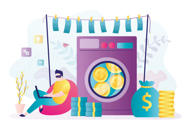 商人隐藏真实的收入来源。匿名者从事洗钱活动图片下载