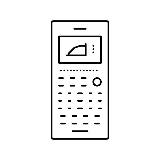 绘图计算器线条图标矢量图图片下载