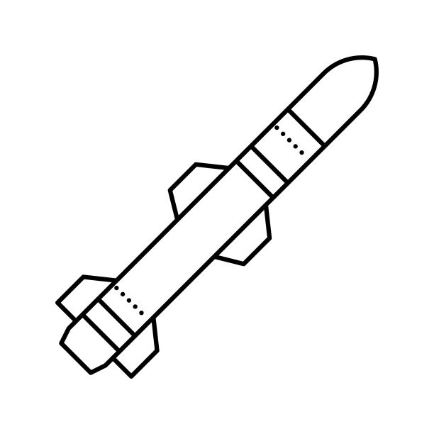 步枪武器线条图标矢量图图片下载