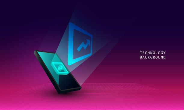 怀旧科幻背景电话未来网格景观，90年代。图片下载