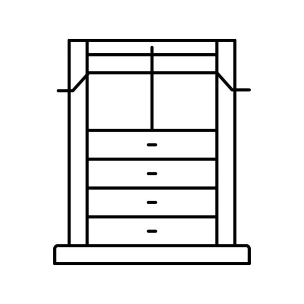 重量训练器械线图标矢量插图图片下载