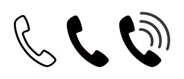 电话图标上的白色背景图片下载