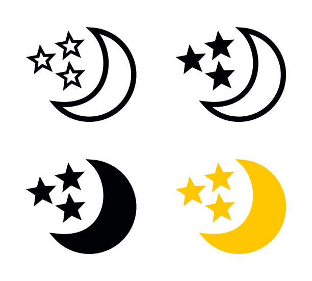 月亮和星星图标图片下载