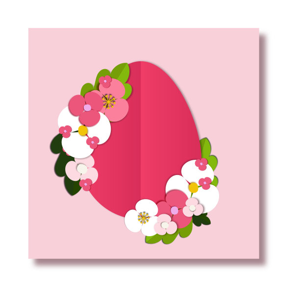 漂亮的复活节卡片。矢量插图。图片下载