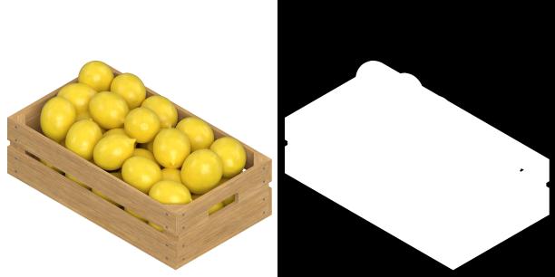 木箱里的柠檬图片下载