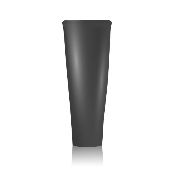 白色背景上的黑色奶油管模型。管包装模拟。矢量图图片下载