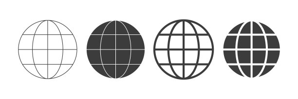 全球的图标集。图片下载