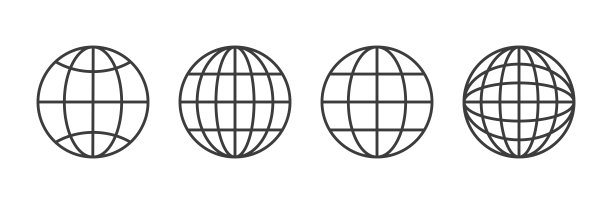 设置地球仪线图标。图片下载