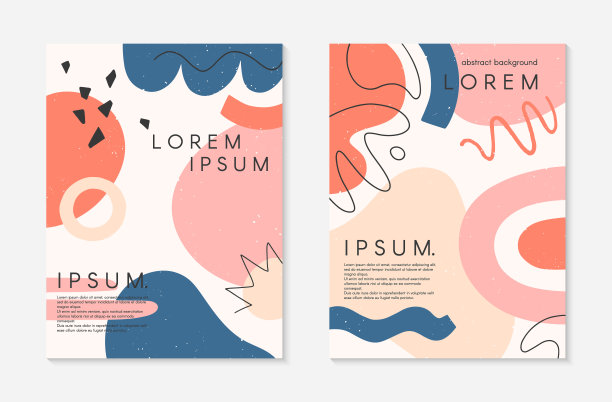 一组抽象的矢量插图图片下载