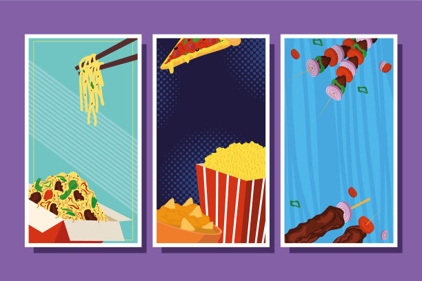 快餐垂直横幅图片下载