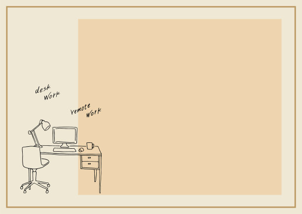 办公桌家具草图图片下载