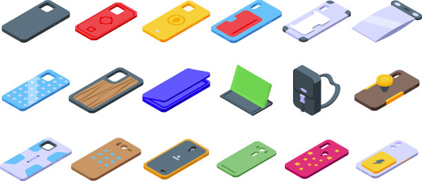 智能手机外壳图标设置等距覆盖图片下载