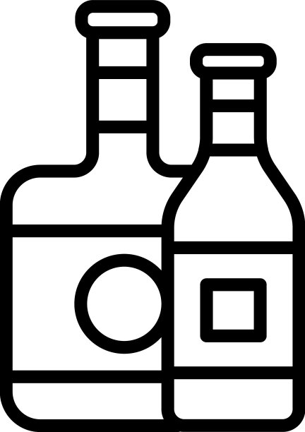 家酒瓶图标轮廓木架子图片下载