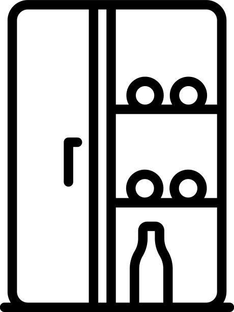 冰箱酒柜图标轮廓木图片下载