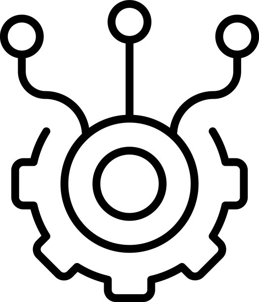 齿轮系统图标轮廓工作流计划图片下载