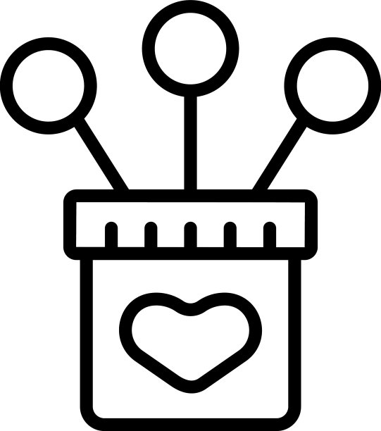 爱心爱心箱图标勾勒亲情心图片下载