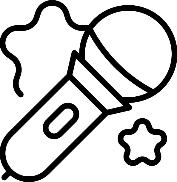 VIP活动麦克风图标轮廓音乐图片下载