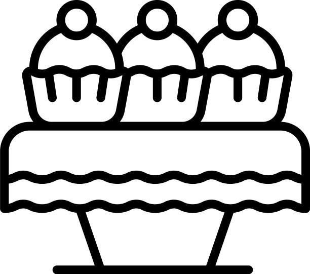 婚礼纸杯蛋糕图标概述活动服务图片下载