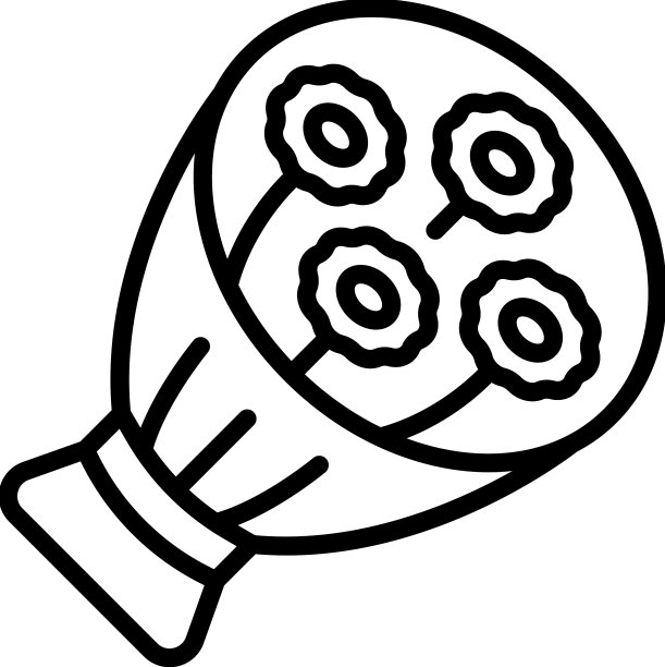 婚礼花束图标轮廓服务图片下载