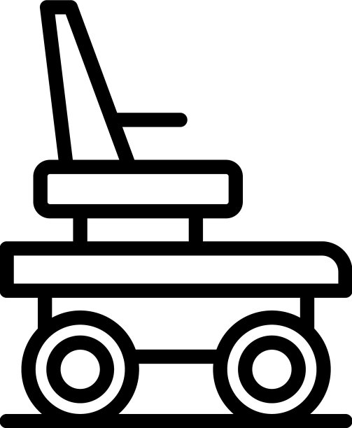 电动轮椅运输图标轮廓图片下载