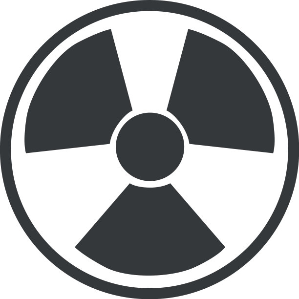 放射性危害标志危险的辐射水平图片下载