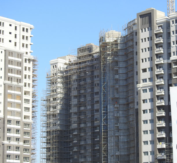 埃及新城摩天大楼和住宅地产开发项目建设工地图片下载