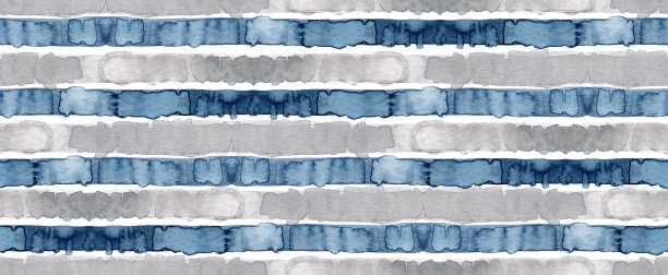 蓝灰色水彩条纹无缝图案图片下载