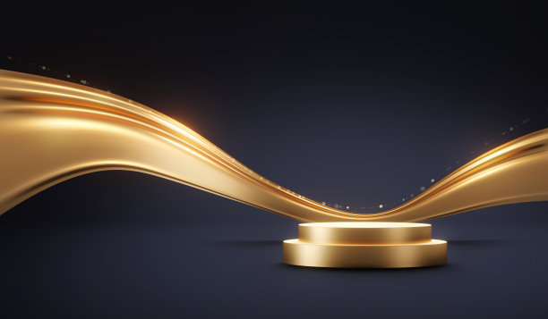 摘要空金裙台3d舞台背景演播室台座场景黄金展示平台奢侈品展示台或广告展示装饰模板在高档化妆背景上。图片下载