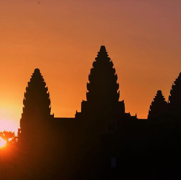 吴哥窟的日落图片下载