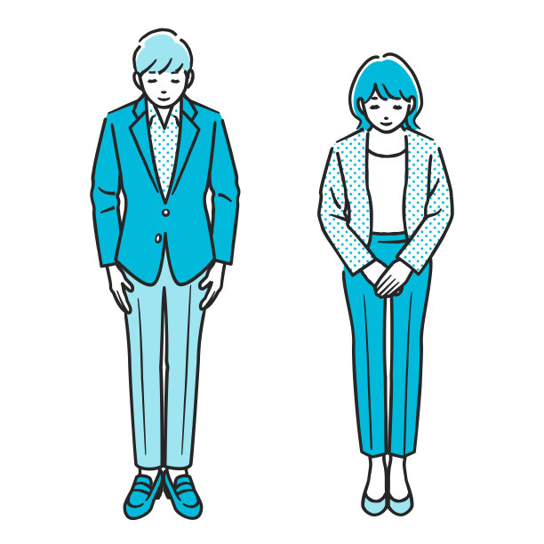 男人和女人鞠躬图片下载