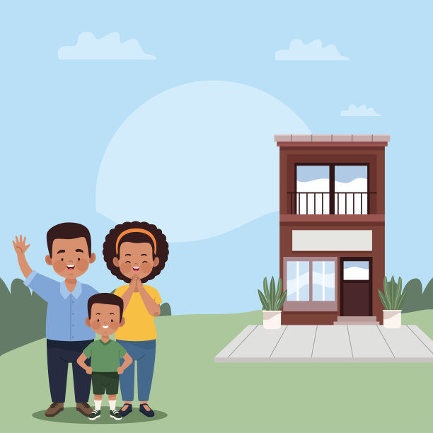 一对非洲夫妇带着儿子图片下载