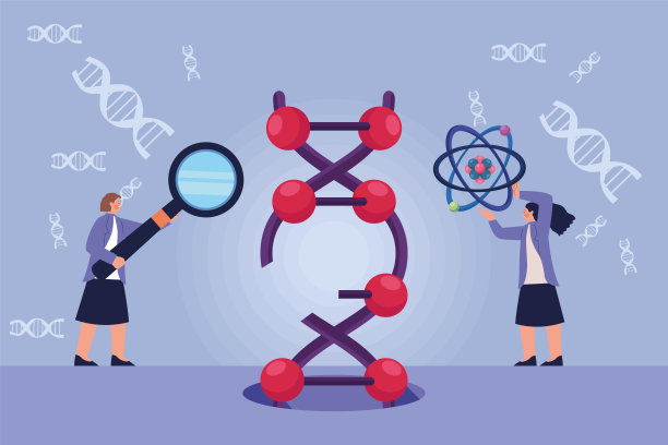 基因实验室女科学家图片下载