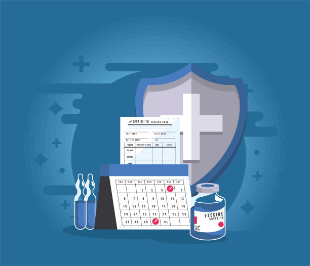 用盾牌接种covid - 19疫苗图片下载