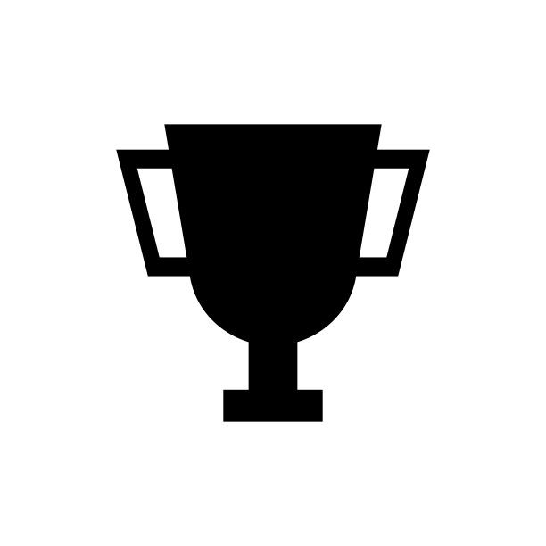 奖杯的剪影图标。体育赛事颁奖典礼。向量。图片下载