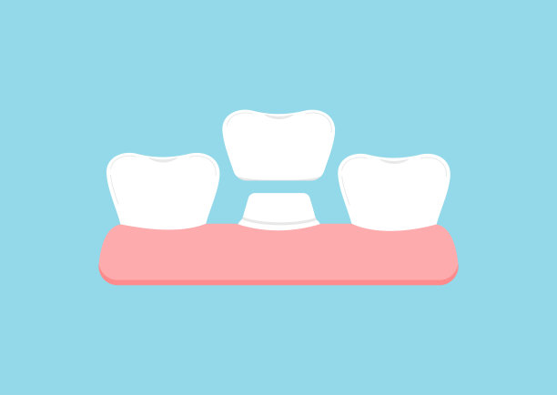 牙冠在牙龈中，牙齿病媒征分离。图片下载