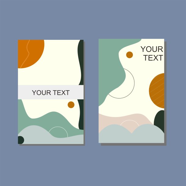 名片，书封面和海报模板在抽象绘画风格图片下载