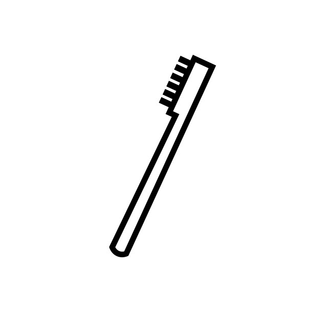 牙刷矢量图标牙刷标志清新口气标志口腔护理口腔卫生标志轮廓孤立图像在白色背景图片下载