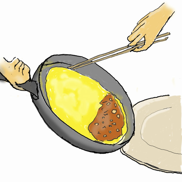 做蛋卷饭(包在蛋卷里)图片下载