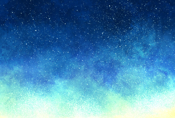 蓝色闪光水彩风格插图图片下载