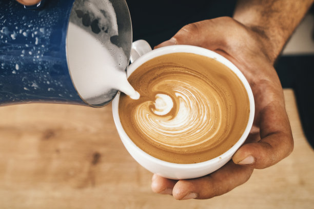 拿铁咖啡艺术图片下载