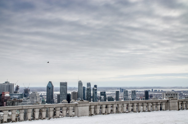 从观景广场看蒙特利尔的天际线图片下载