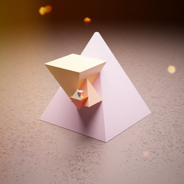 金字塔构成的几何结构图片下载