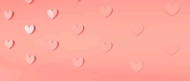 心-欣赏和爱的主题- 3D渲染图片下载