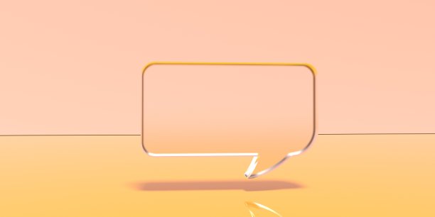 演讲气泡的3D渲染图片下载