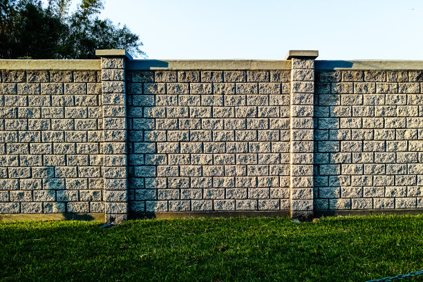 块墙户外装饰，灰色的大块墙图片下载