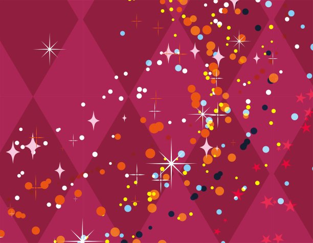 红色钻石背景上的闪亮星星的壁纸材料/插图材料(矢量插图)图片下载