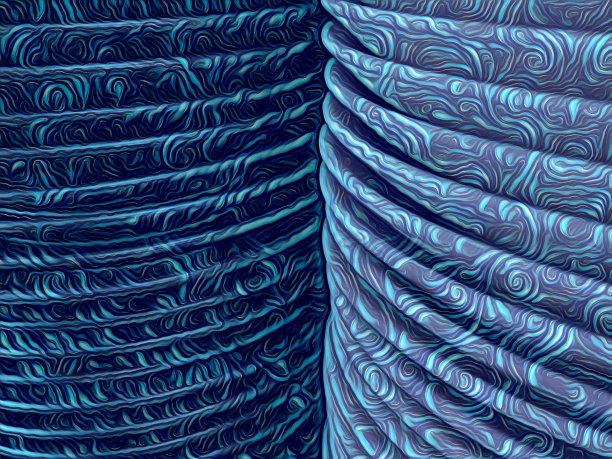 一堆闪闪发光的钴蓝色瓷片图片下载