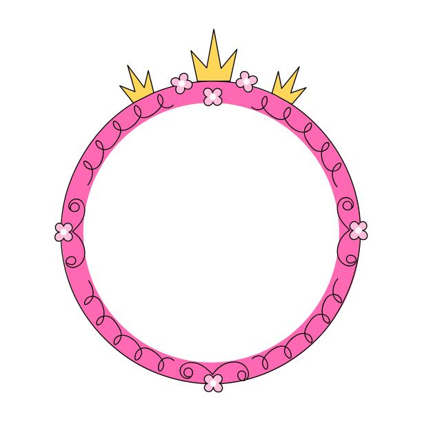 圆形的公主镜子图片下载