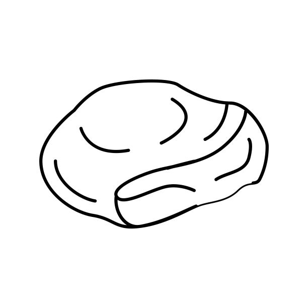 剥皮牡蛎线图标矢量插图图片下载